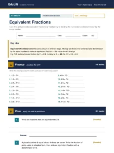 Year 4 Maths Worksheets — WA Curriculum, Free PDF | EduLift